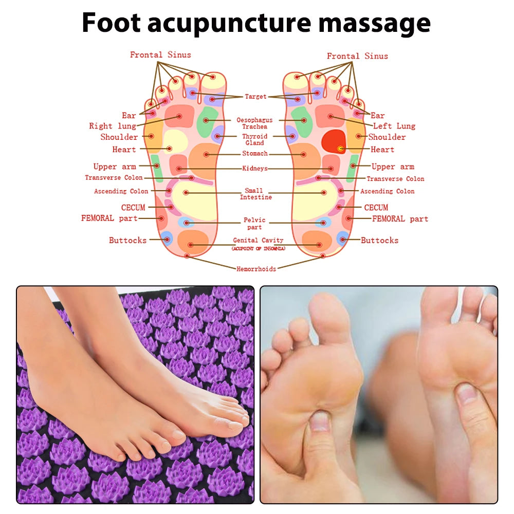 Acupressure Mat and Pillow Set – Pressure Point Relaxation Mat for Home Use