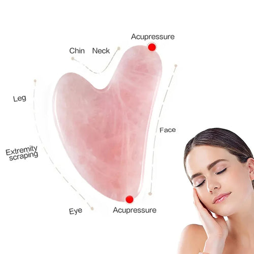 Gua Sha Facial Tool – Natural Stone Face Massager for Skincare Routine
