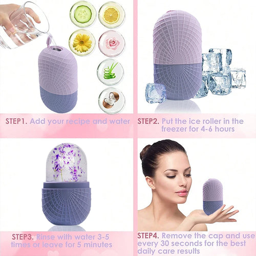 Ice Roller for Face – Cooling Facial Massage Tool for Skincare Routine